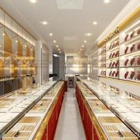 Thiết kế nội thất tiệm vàng Ngọc Trâm Quyền tại Bến Tre